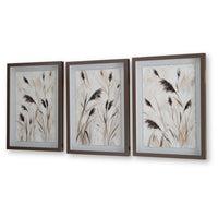 Honey Botanical Raised Printed Wall Art, Set of 3, Brown Shadow Box 20x28-BM355678