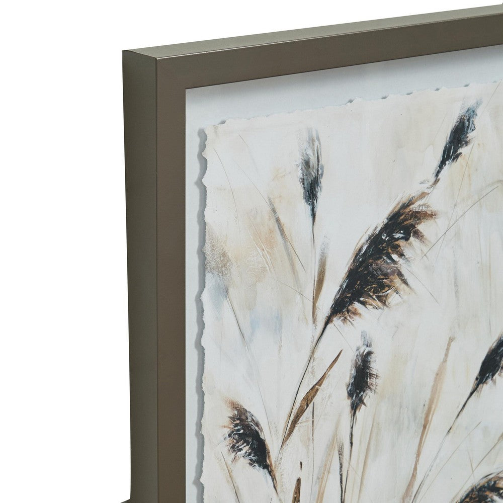 Honey Botanical Raised Printed Wall Art, Set of 3, Brown Shadow Box 20x28-BM355678
