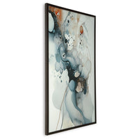 Moxy Wall Art, Fluid Abstract Design, Black Framed Canvas, Multicolor 37x63