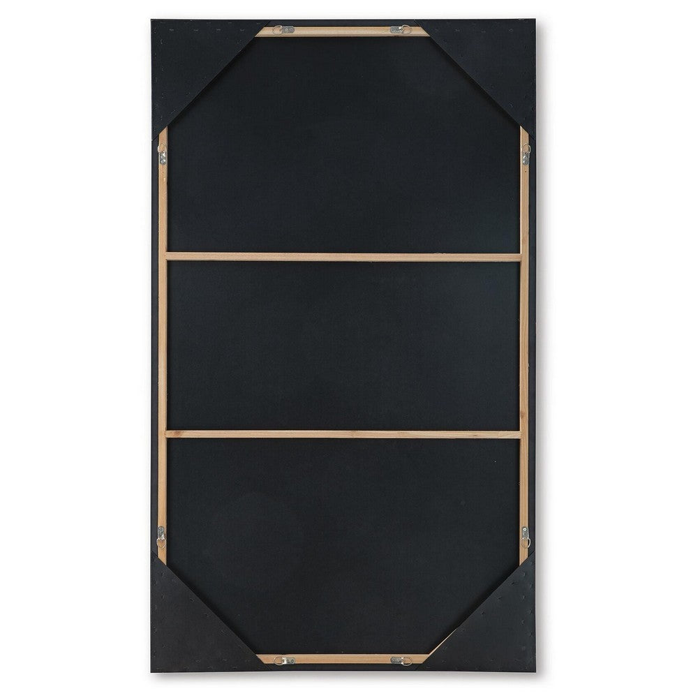 Moxy Wall Art, Fluid Abstract Design, Black Framed Canvas, Multicolor 37x63