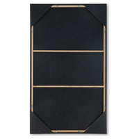 Moxy Wall Art, Fluid Abstract Design, Black Framed Canvas, Multicolor 37x63