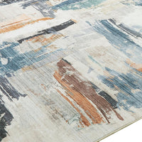 Hessy Abstract Large Area Rug with Brushstroke Pattern, Multicolor 8x10