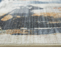 Hessy Abstract Large Area Rug with Brushstroke Pattern, Multicolor 8x10