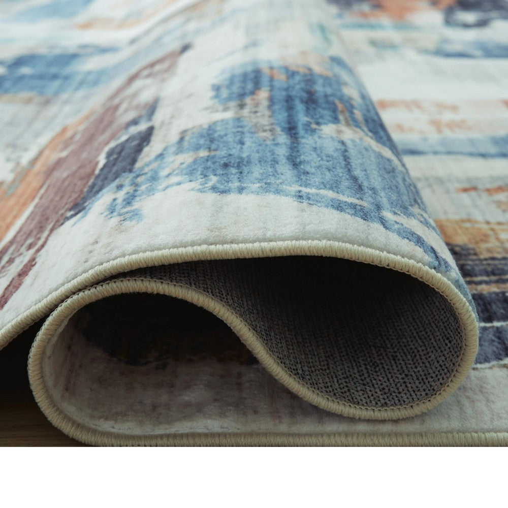 Hessy Abstract Large Area Rug with Brushstroke Pattern, Multicolor 8x10