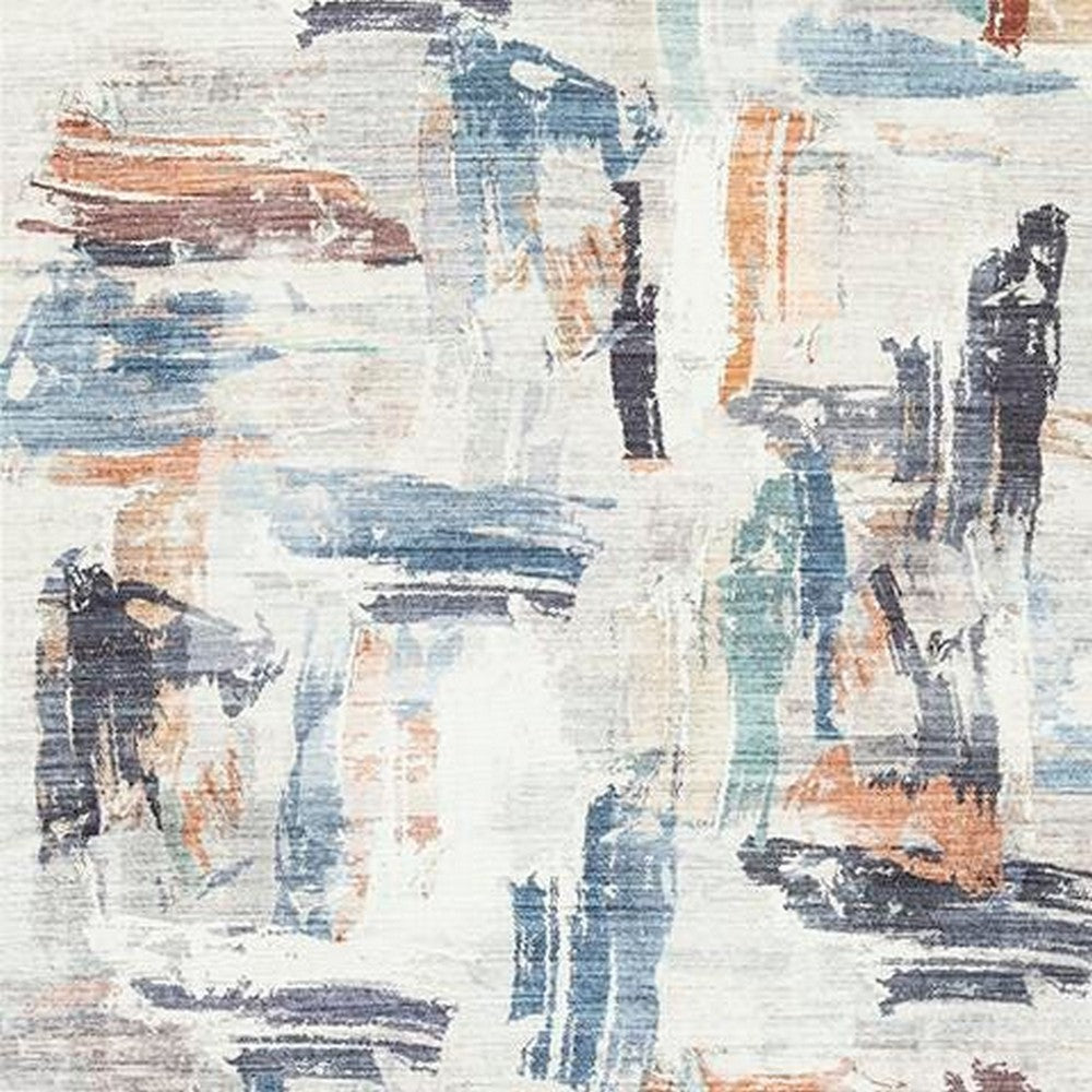 Hessy Abstract Large Area Rug with Brushstroke Pattern, Multicolor 8x10