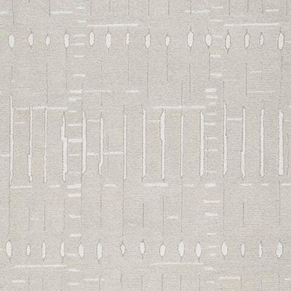 Berty Hand-Tufted Medium Area Rug, Abstract Stripes, Tan, Ivory Wool 5x7