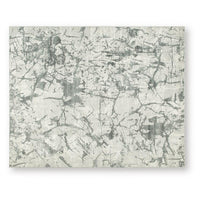Toby Modern Washable Large Area Rug with Abstract Patterns, Gray Faux Fur 8x10