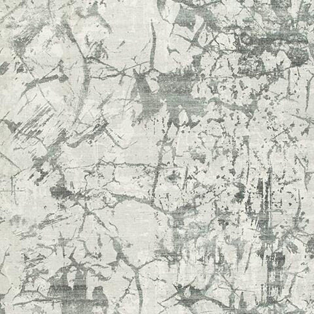 Toby Modern Washable Large Area Rug with Abstract Patterns, Gray Faux Fur 8x10