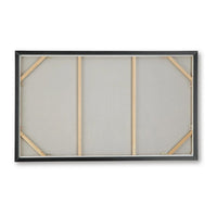 Waldy Wall Art with Abstract Sunbeam Design, Champagne Framed Canvas 36x60
