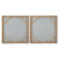 Bexy Abstract Wall Art, Set of 2, Geometric Accent, Multicolor Canvas 30x30