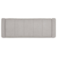 Aksa Modern Bench with Hidden Storage, Gray Channel-Tufted Polyester 50 Inch - BM355705