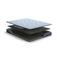 Peko Hybrid Twin Mattress with Bonnell Coil System, Light Blue Fabric 8 Inch - BM355706