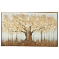 Davy Autumn-Tree Wall Art with Gold Foil Accent, Brown, Canvas 36x60