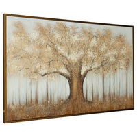 Davy Autumn-Tree Wall Art with Gold Foil Accent, Brown, Canvas 36x60