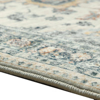 Wally Medium Area Rug with Medallion Motifs, Memory Foam, Multicolor Faux Fur 5x7