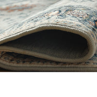 Wally Medium Area Rug with Medallion Motifs, Memory Foam, Multicolor Faux Fur 5x7