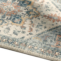 Wally Medium Area Rug with Medallion Motifs, Memory Foam, Multicolor Faux Fur 5x7