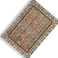 Nyas Medium Area Rug with Medallion Patterns, Multicolor Woven Polyester 5x7