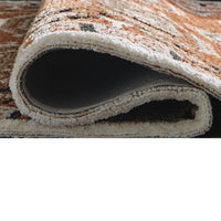 Nyas Medium Area Rug with Medallion Patterns, Multicolor Woven Polyester 5x7