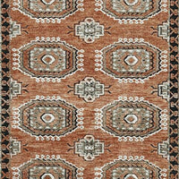 Nyas Medium Area Rug with Medallion Patterns, Multicolor Woven Polyester 5x7