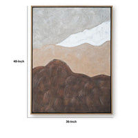 Fanny Landscape-Inspired Abstract Hand-Painted Wall Art, Multicolor 36x48