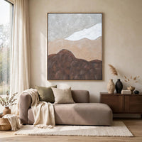 Fanny Landscape-Inspired Abstract Hand-Painted Wall Art, Multicolor 36x48
