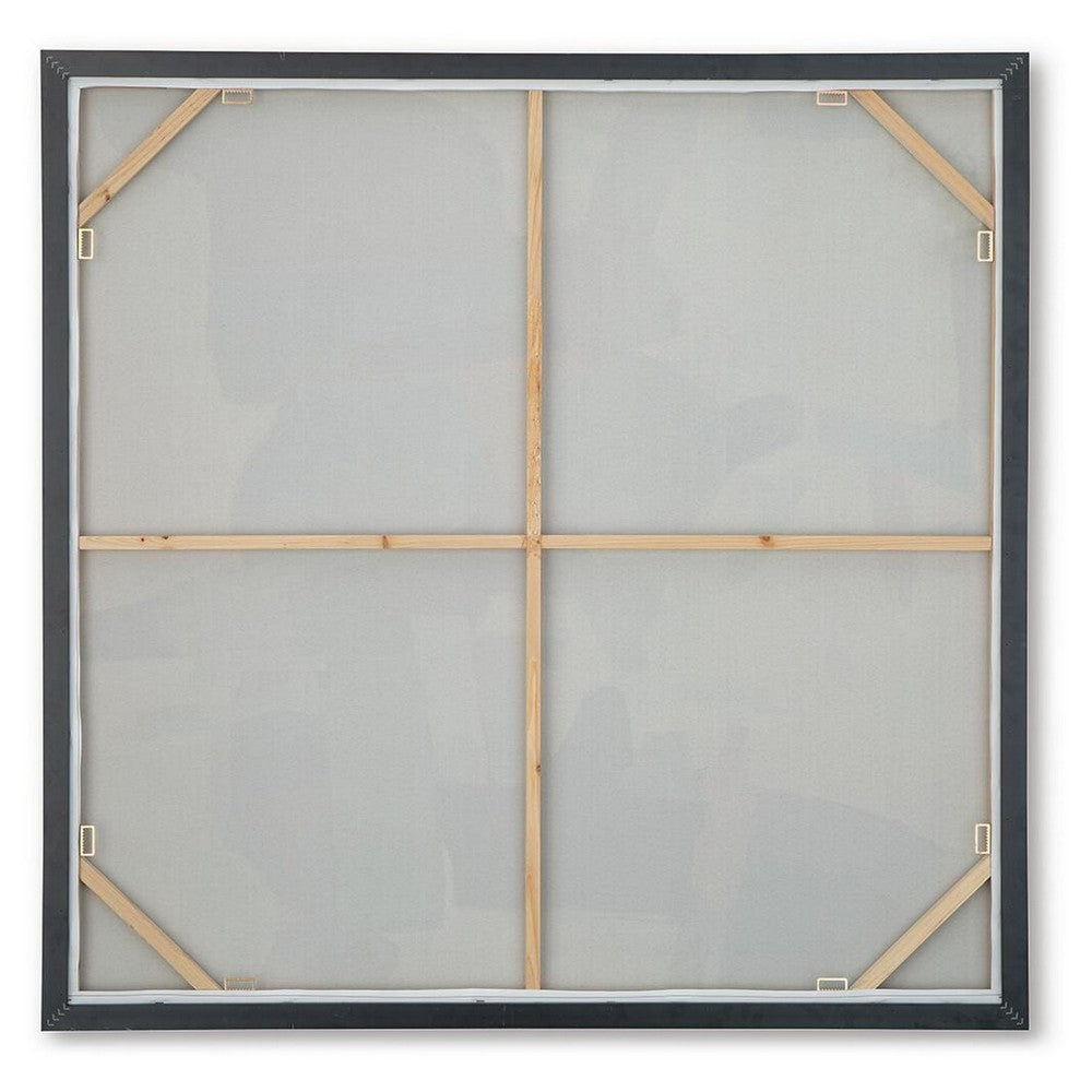 Wyna Watercolor-Inspired Abstract Wall Art, Gold Frame, Multicolor 48x48