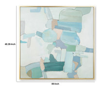 Wyna Watercolor-Inspired Abstract Wall Art, Gold Frame, Multicolor 48x48