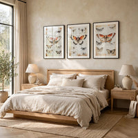 Josie Butterfly Wall Art Set, Antique Script Accents, Acrylic Fronts 20x28