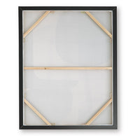Kesly Wall Art with Abstract Design, Black Framed Canvas, Multicolor 40x50