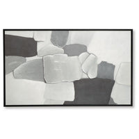 Adil Wall Art with Abstract Patterns, Black Frame, Multicolor Canvas 36x60