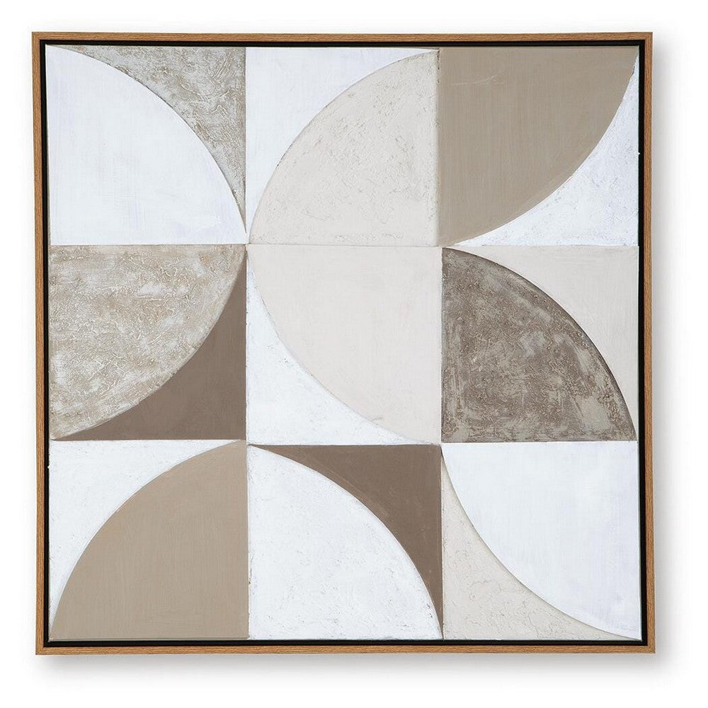 Harun Wall Art with Abstract Geometric Design, Multicolor Canvas 40x40
