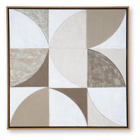Harun Wall Art with Abstract Geometric Design, Multicolor Canvas 40x40