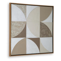 Harun Wall Art with Abstract Geometric Design, Multicolor Canvas 40x40