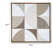 Harun Wall Art with Abstract Geometric Design, Multicolor Canvas 40x40