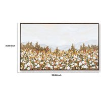 Enima Floral Landscape Wall Art with Wood Frame, Multicolor Canvas 36x60