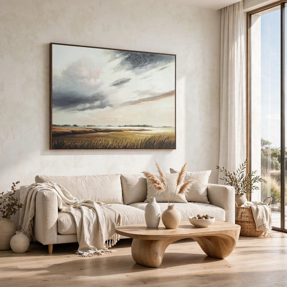 Tayo Hand-Painted Wall Art, Landscape Scenic Detail, Multicolor Canvas 40x50