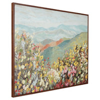 Prado Wall Art, Floral Landscape with Mountain View, Multicolor Canvas 40x50