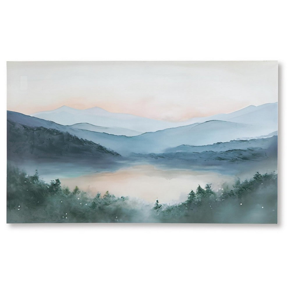 Verny Wall Art with Mountain Landscape Design, Multicolor Canvas 36x60