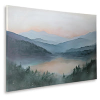 Verny Wall Art with Mountain Landscape Design, Multicolor Canvas 36x60