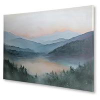 Verny Wall Art with Mountain Landscape Design, Multicolor Canvas 36x60