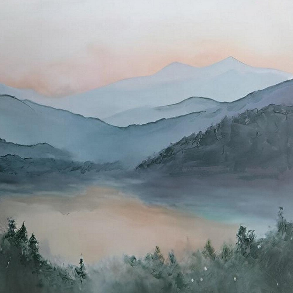 Verny Wall Art with Mountain Landscape Design, Multicolor Canvas 36x60