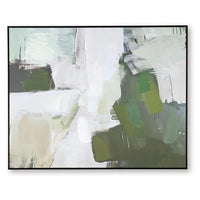 Enid Wall Art with Brushstroke Details, Multicolor Canvas, Black Frame 40x50