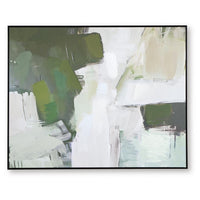 Enid Wall Art with Brushstroke Details, Multicolor Canvas, Black Frame 40x50