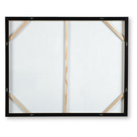 Enid Wall Art with Brushstroke Details, Multicolor Canvas, Black Frame 40x50