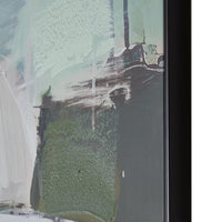 Enid Wall Art with Brushstroke Details, Multicolor Canvas, Black Frame 40x50