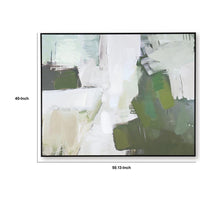 Enid Wall Art with Brushstroke Details, Multicolor Canvas, Black Frame 40x50
