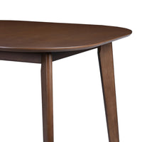 Mila Dining Table,  Square Top, Rounded Edges, Walnut Brown Wood 39 Inch - BM355744