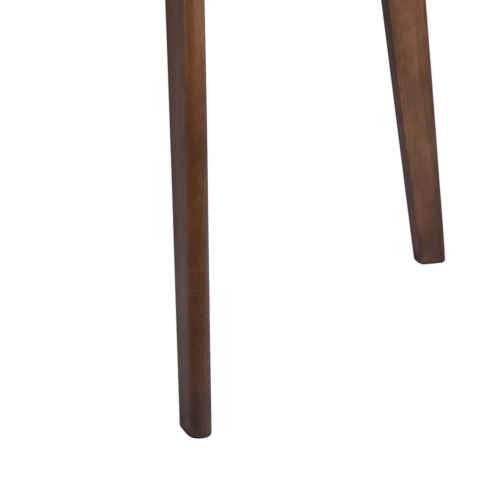 Mila Dining Table,  Square Top, Rounded Edges, Walnut Brown Wood 39 Inch - BM355744
