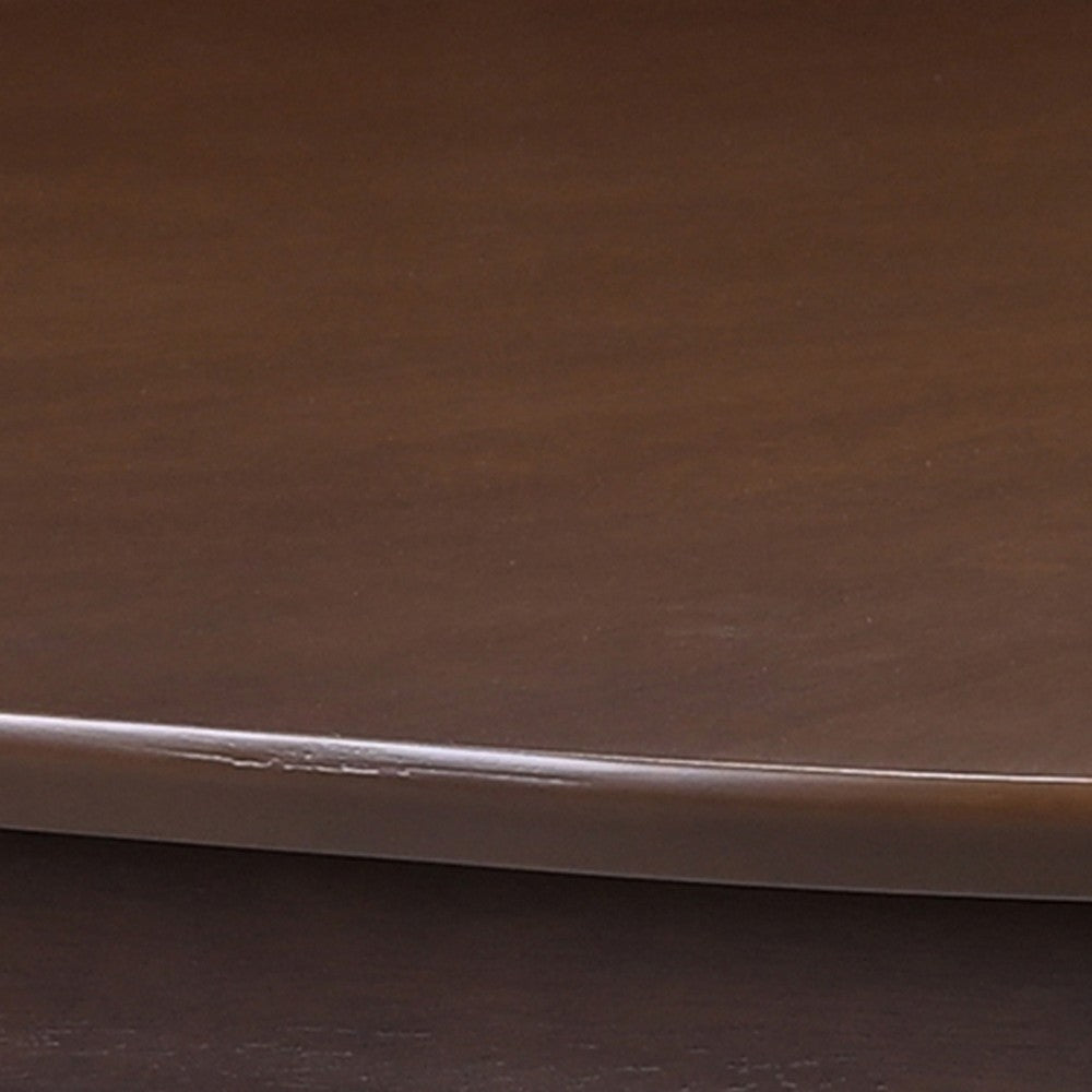 Mila Dining Table,  Square Top, Rounded Edges, Walnut Brown Wood 39 Inch - BM355744